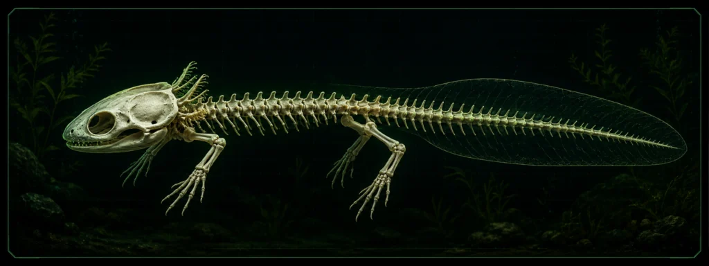 Skelett von Axolotl