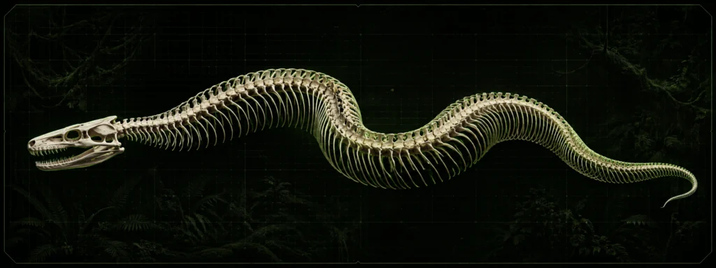 Skelett von Indischer Tigerpython