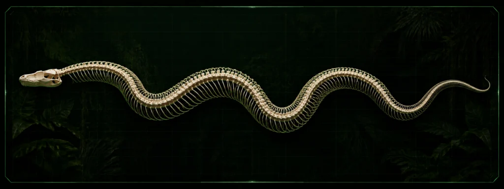 Skeleton of Burmese Python